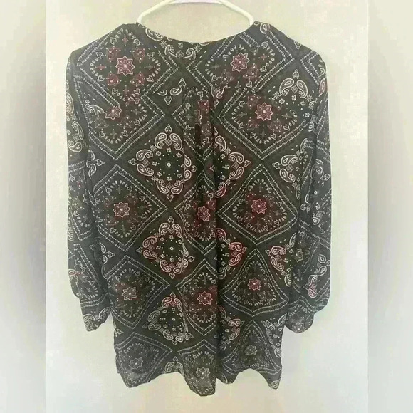 Dynamite Long‎ Sleeve Top Blouse Floral BOHO Medium - Picture 5 of 7